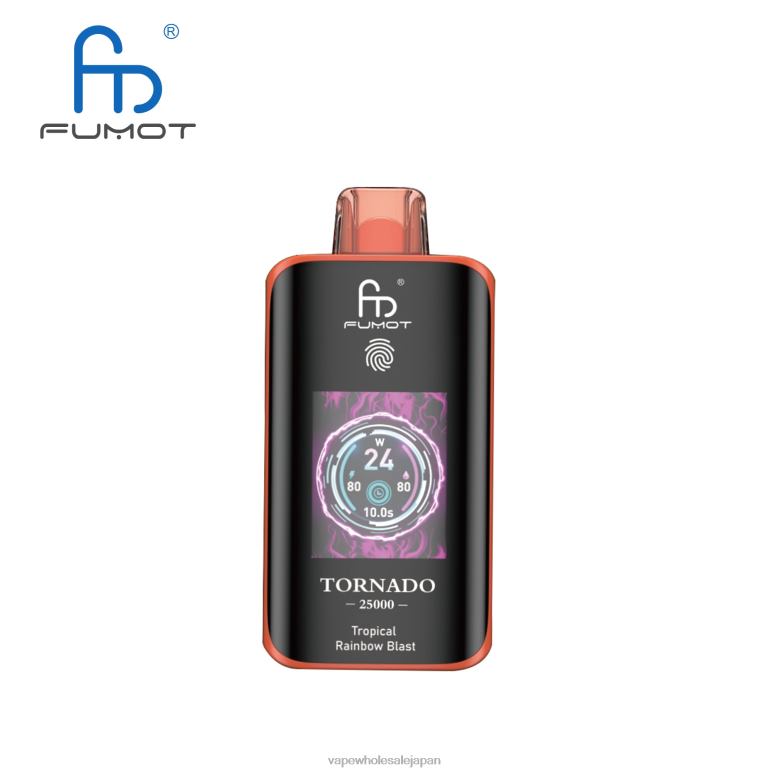 Fumot Tornado 25000 使い捨て電子タバコ トロピカルレインボーブラスト ZB04P13 電子タバコ ニコチンなし
