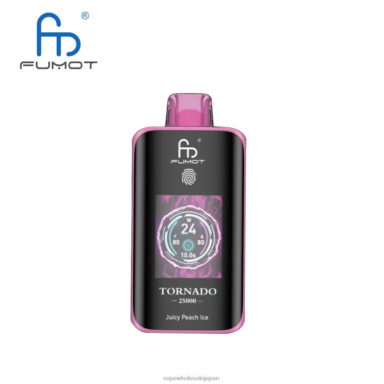 Fumot Tornado 25000 使い捨て電子タバコ ジューシーなピーチアイス ZB04P7 電子タバコ 捨て方