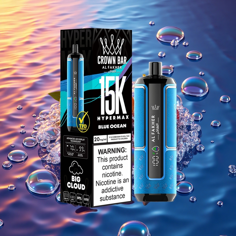 Al Fakher Crown Bar 15K Hypermax 青い海 22ml 600mAh ニコチン6mg/ml